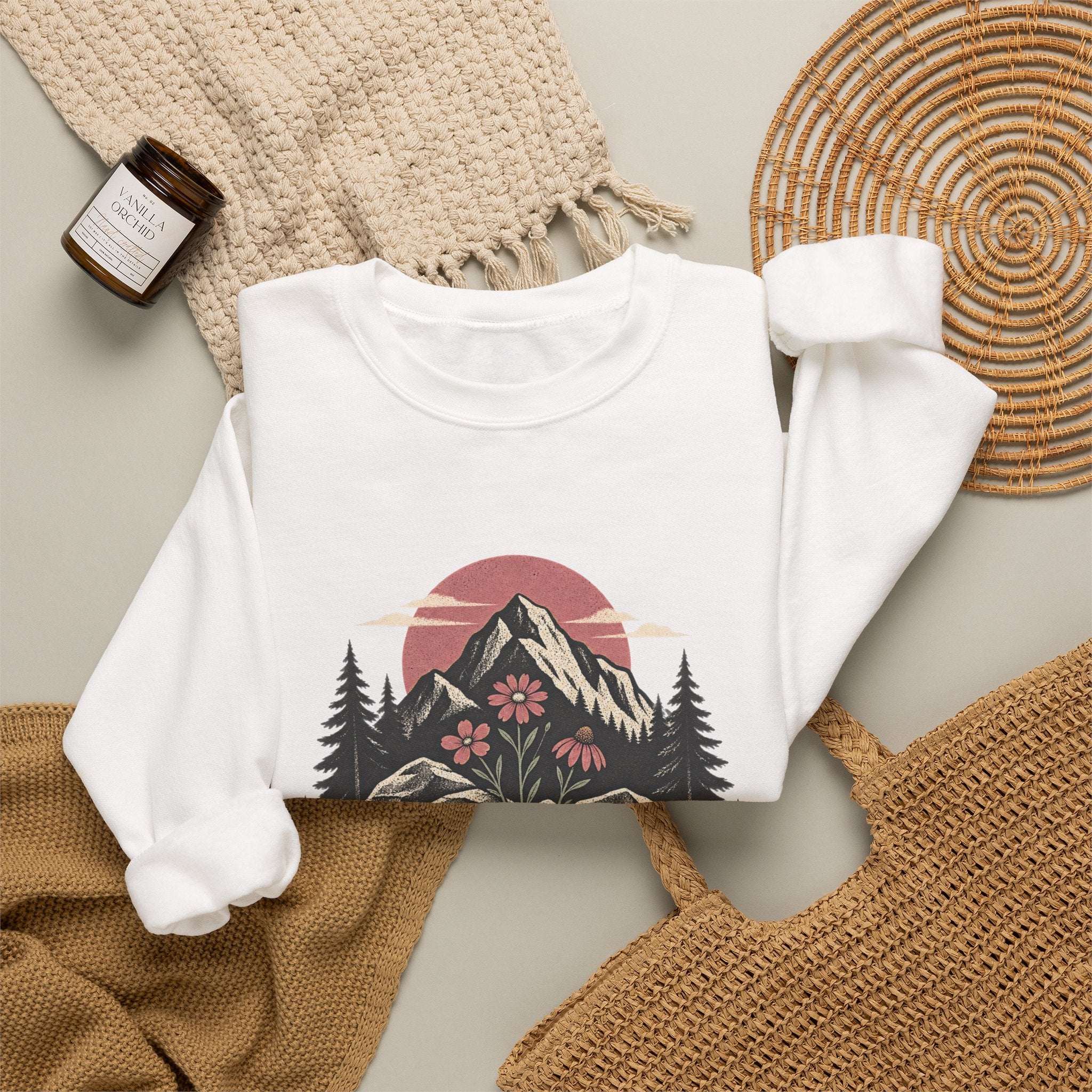Girl Dad Sweatshirt – Mountain Adventure Graphic Crewneck