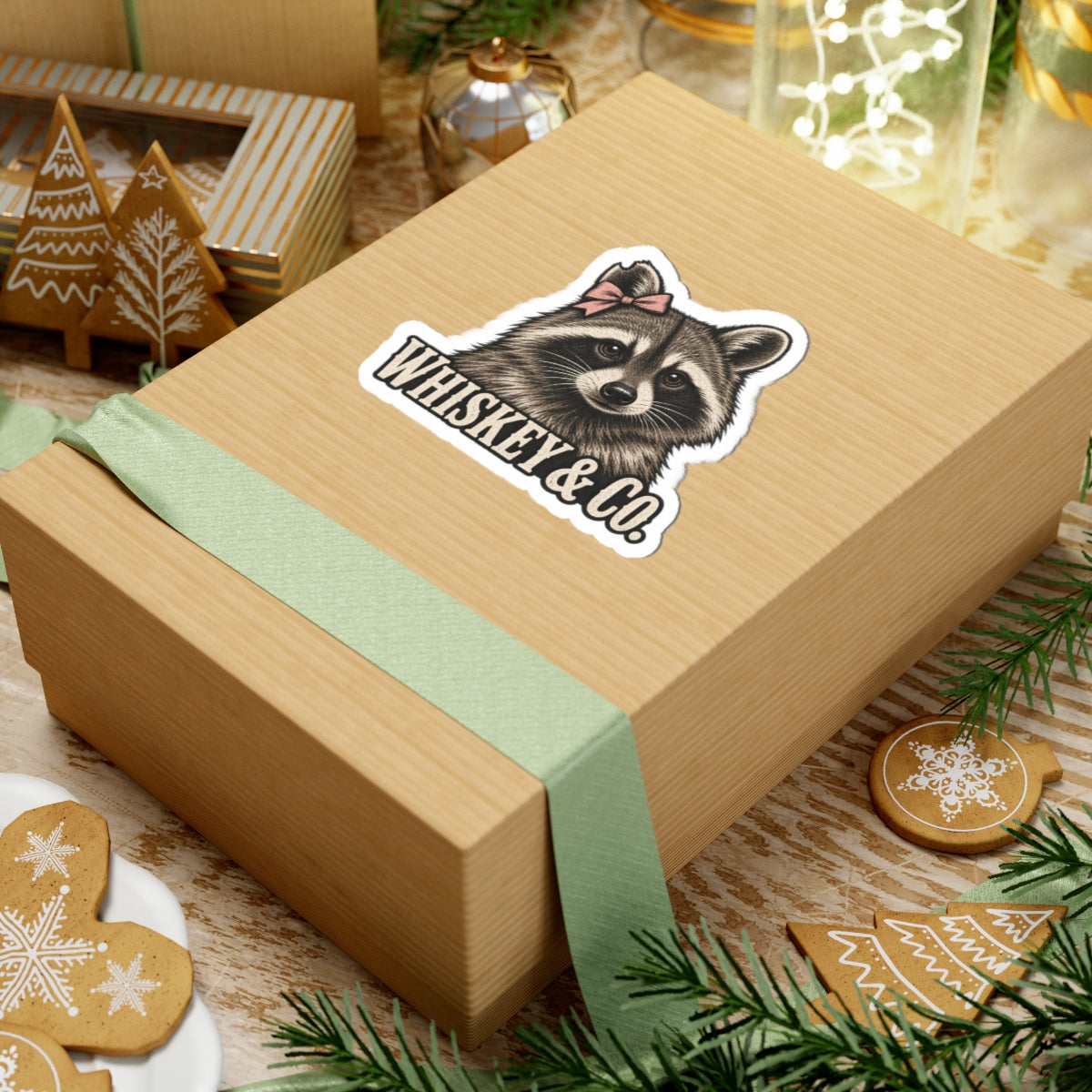 Whiskey & Co. Raccoon Sticker