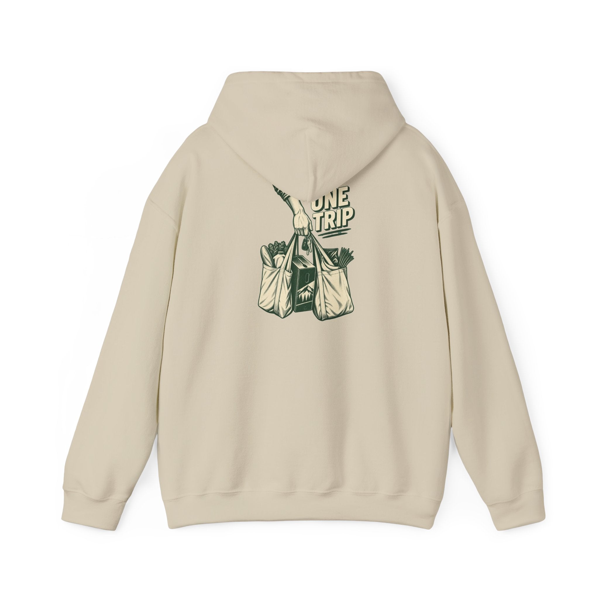 Trip Grocery Tote Hoodie - Vintage Market Bag Graphic Sweatshirt