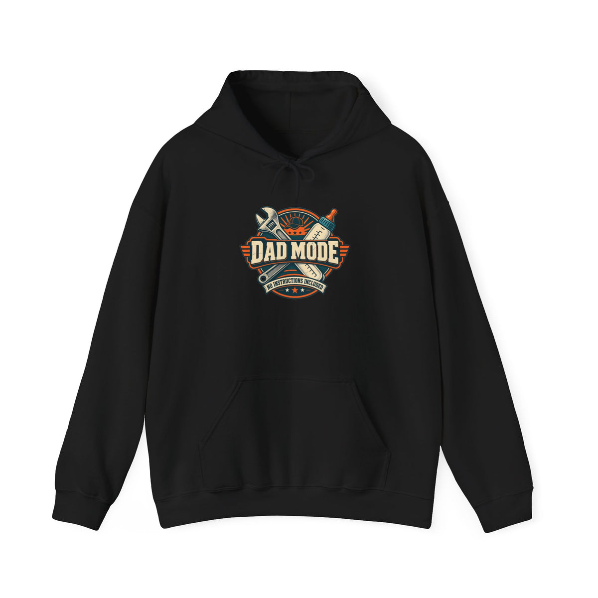 Dad Mode Hoodie — Retro Tool Emblem Fathers’ Day Sweatshirt