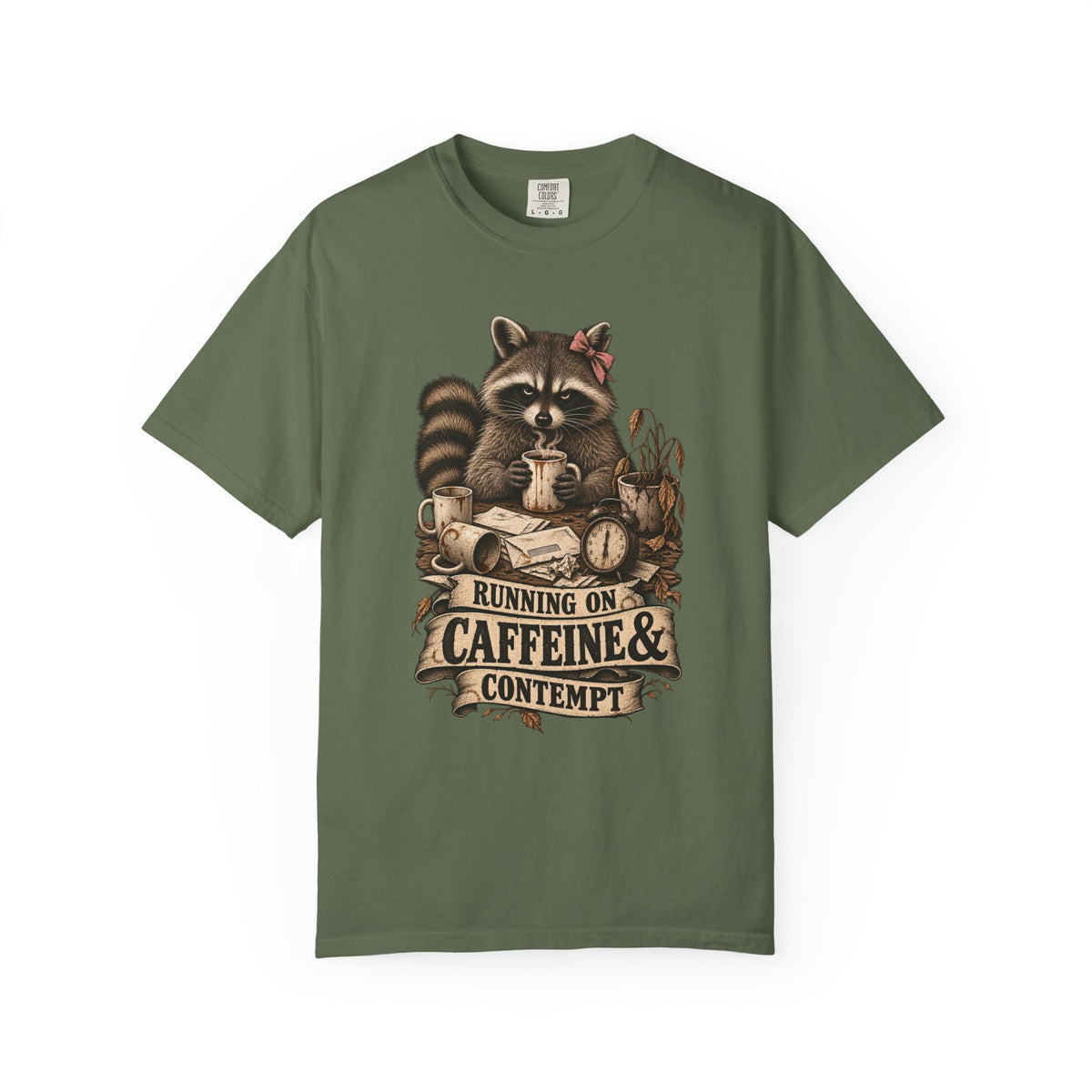 Running on Caffeine & Contempt Tee - Brandy