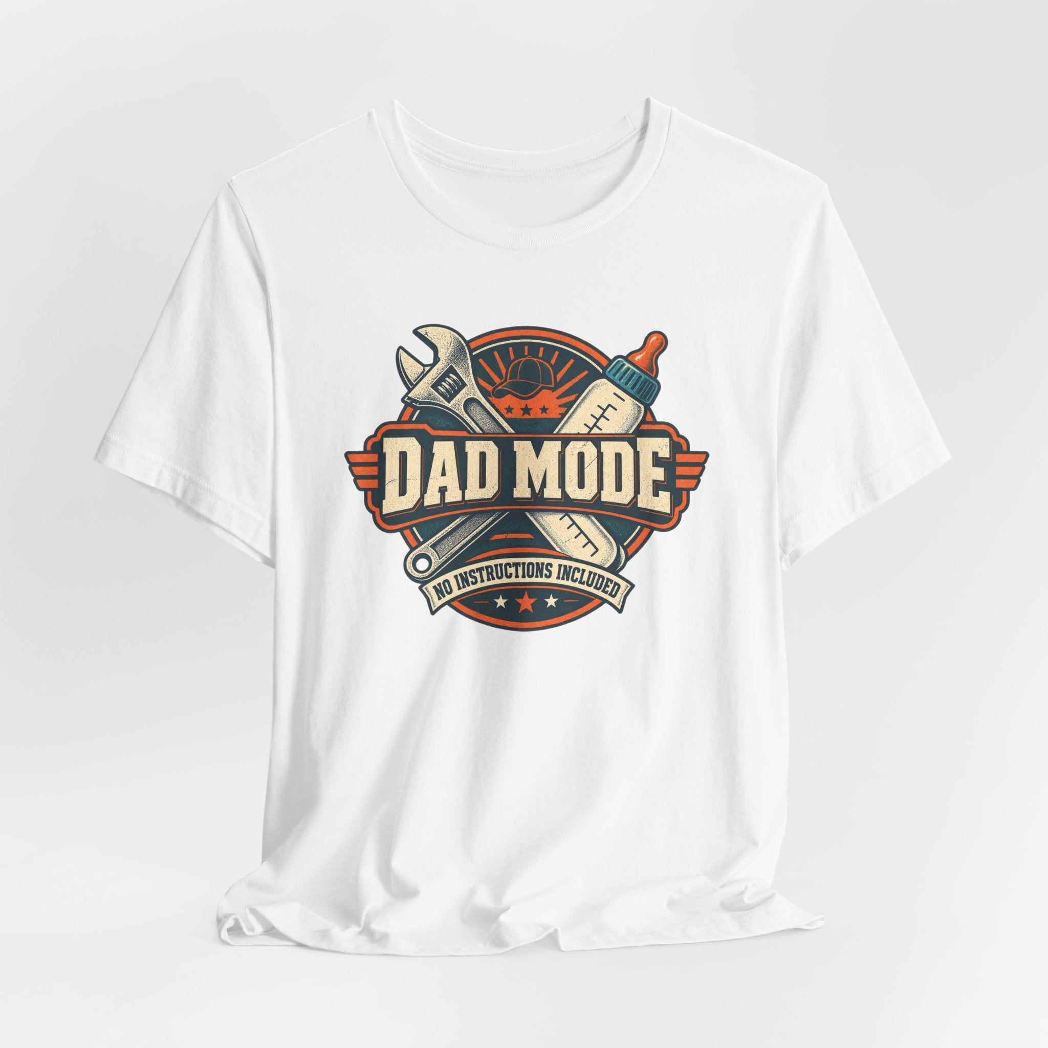 Dad Mode T‑Shirt – Vintage Tool & Bottle Graphic Father’s Day Tee