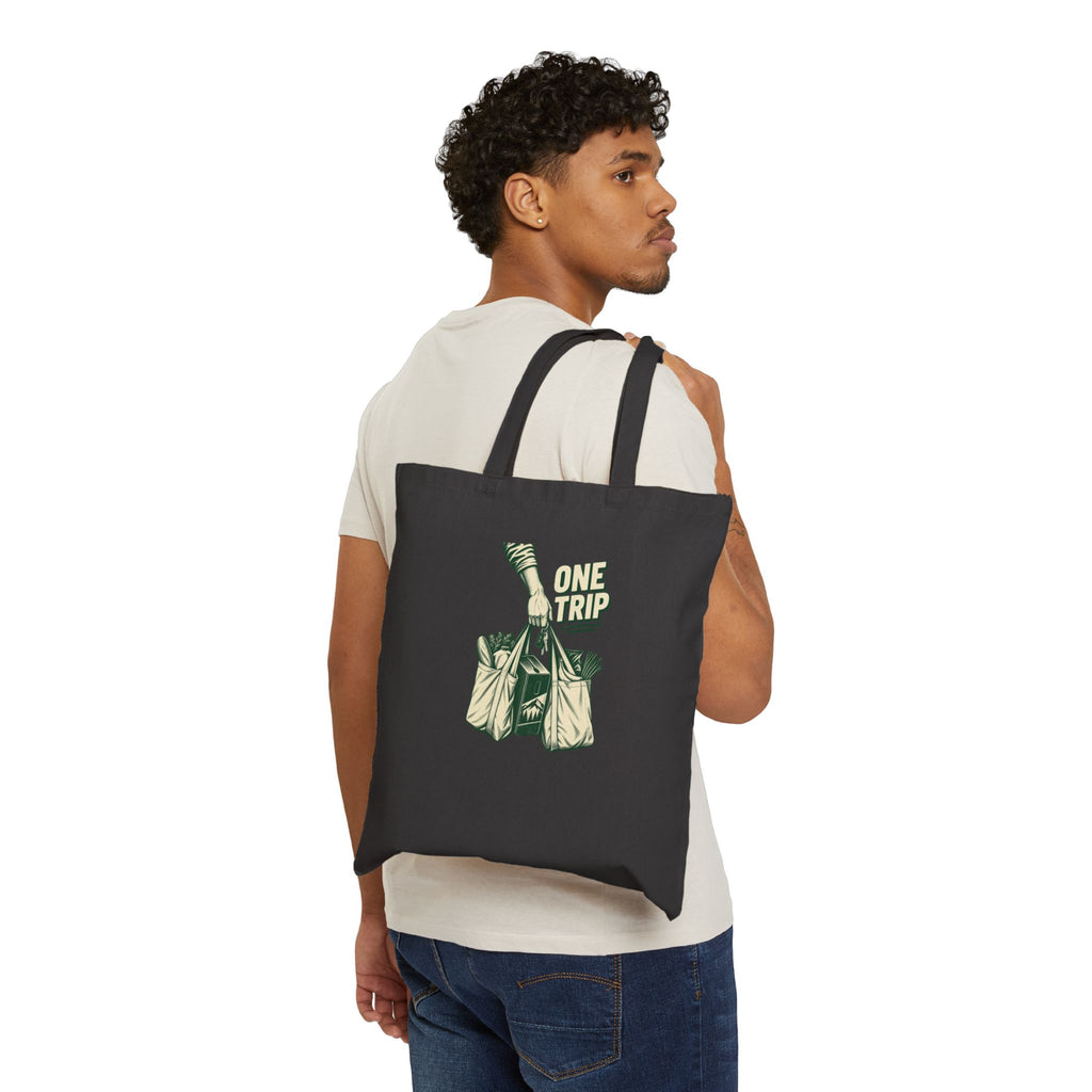 Tote Bag — "One Trip" Grocery Canvas Tote (Reusable Market Bag)
