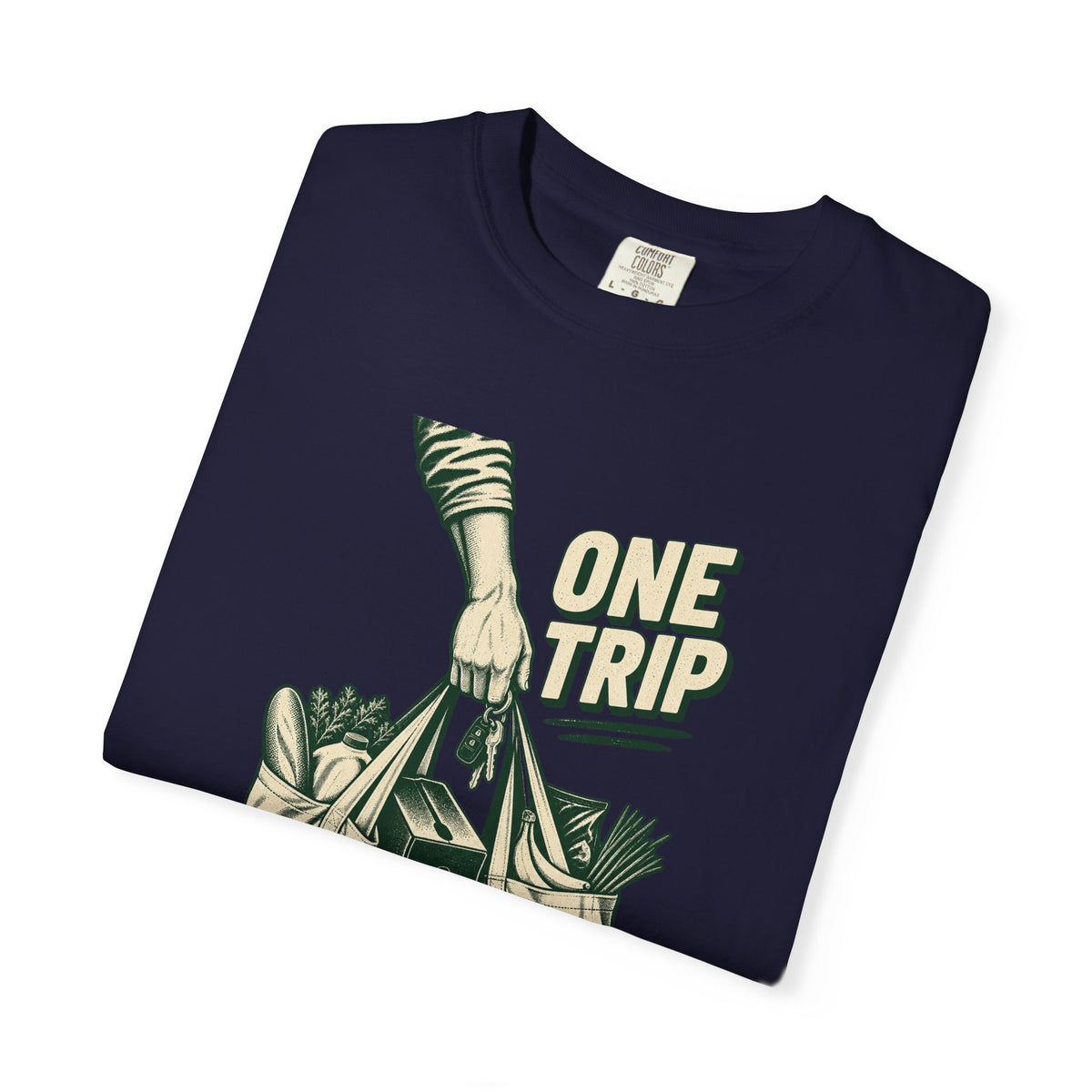 One Trip Grocery Tote T-Shirt — Vintage Shopper Graphic Tee