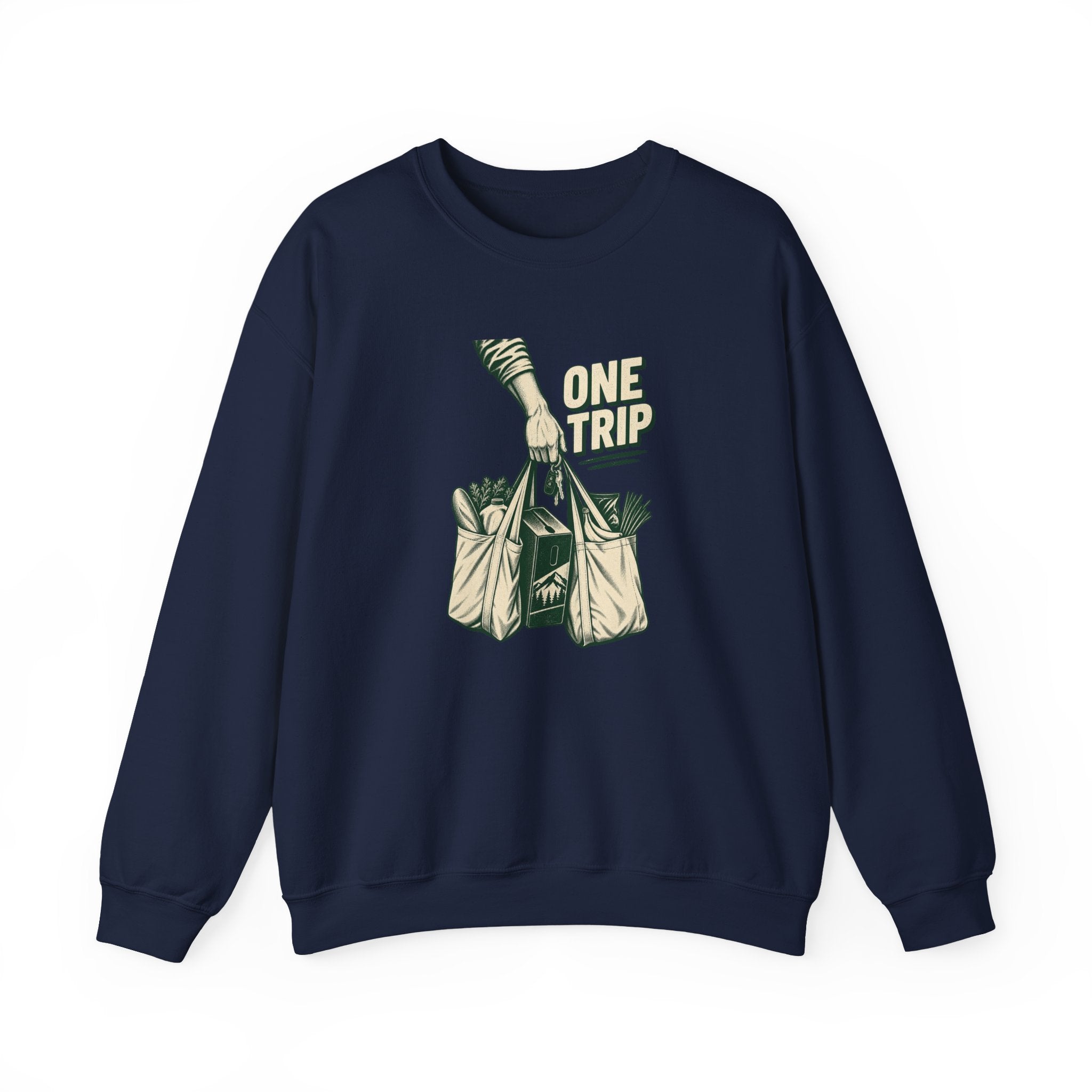 One Trip Grocery Tote Graphic Sweatshirt