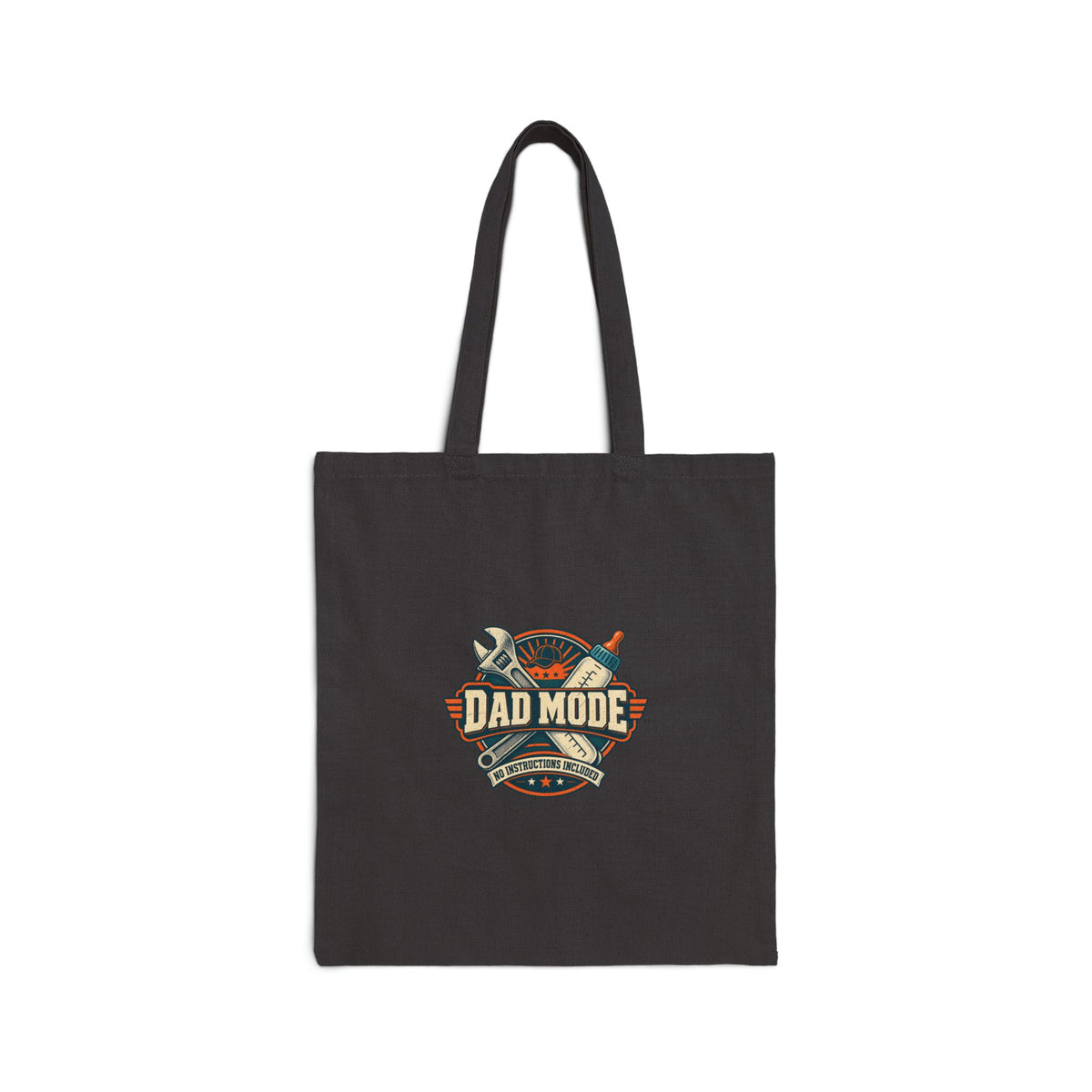 Dad Mode Canvas Tote Bag – Funny Father’s Day Gift Tote with 'Dad Mode' Badge