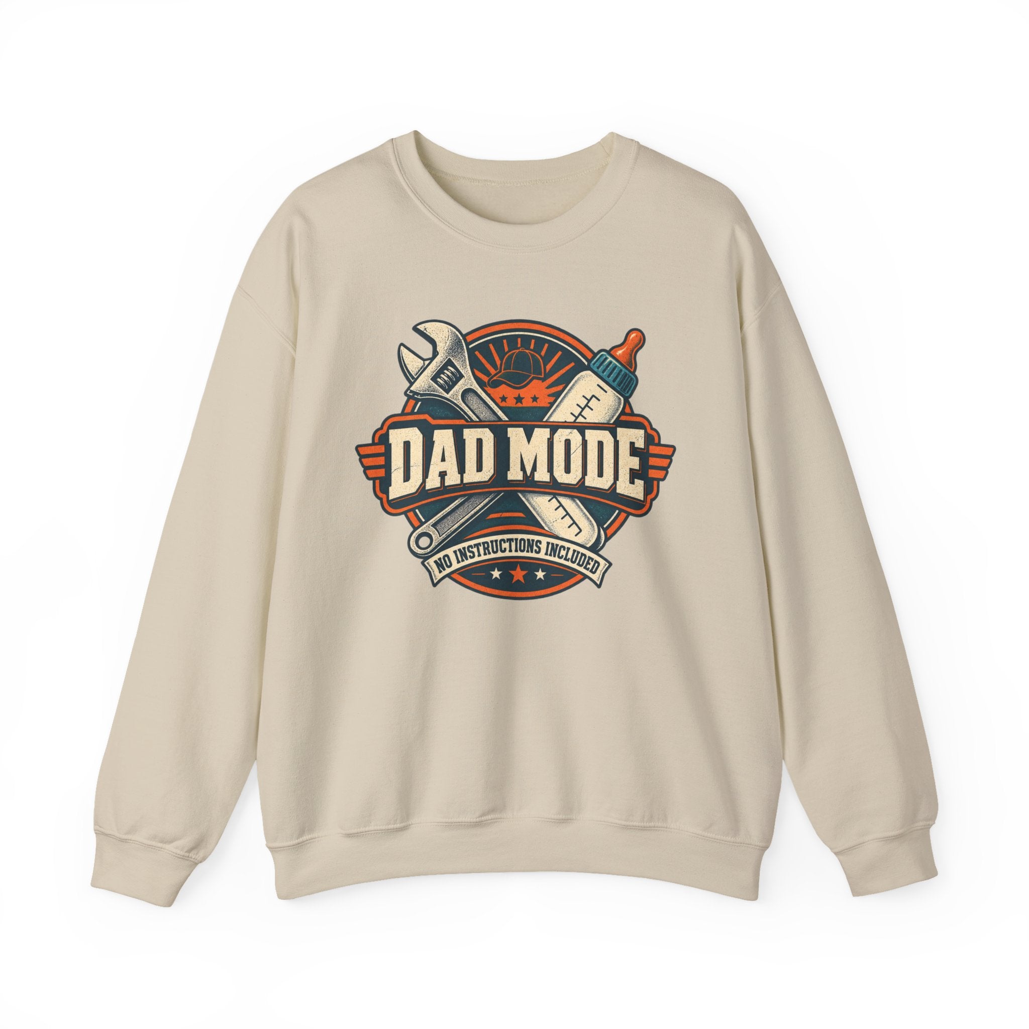 Dad Mode Crewneck Sweatshirt — Retro Tools Father’s Day Pullover