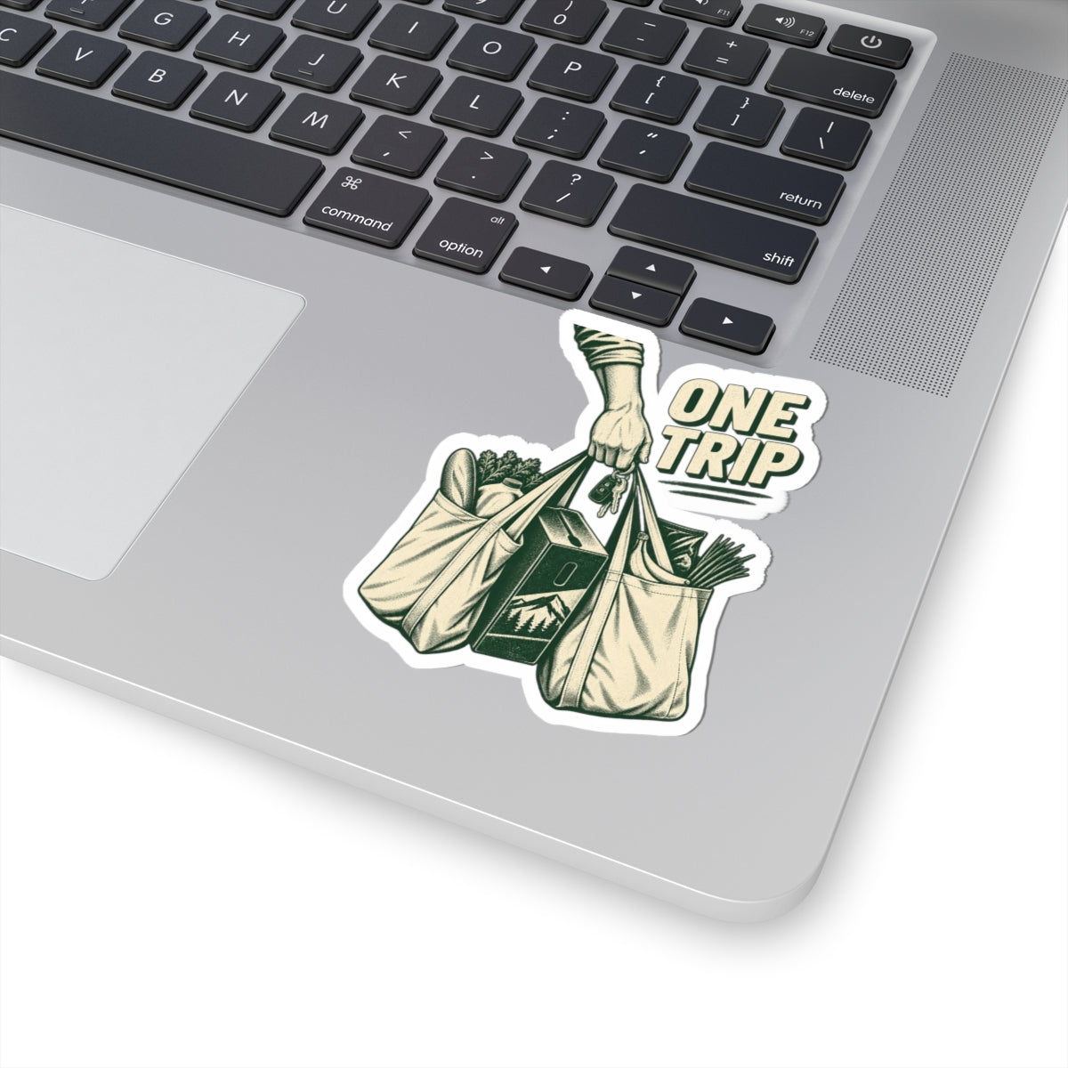 One Trip Grocery Tote Sticker — Kiss-Cut Vinyl Sticker