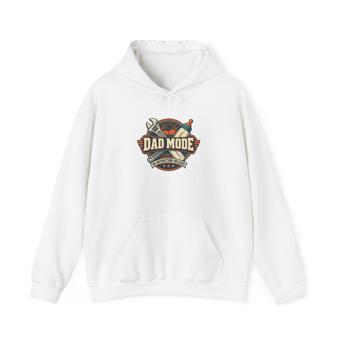 Dad Mode Hoodie — Retro Tool Emblem Fathers’ Day Sweatshirt