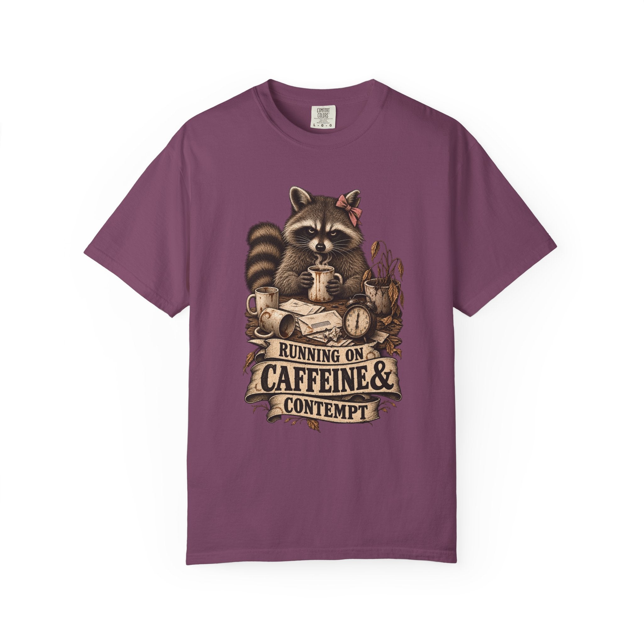 Running on Caffeine & Contempt Tee - Brandy