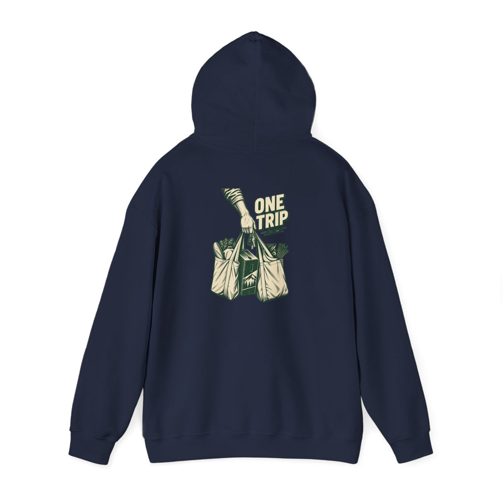 Trip Grocery Tote Hoodie - Vintage Market Bag Graphic Sweatshirt