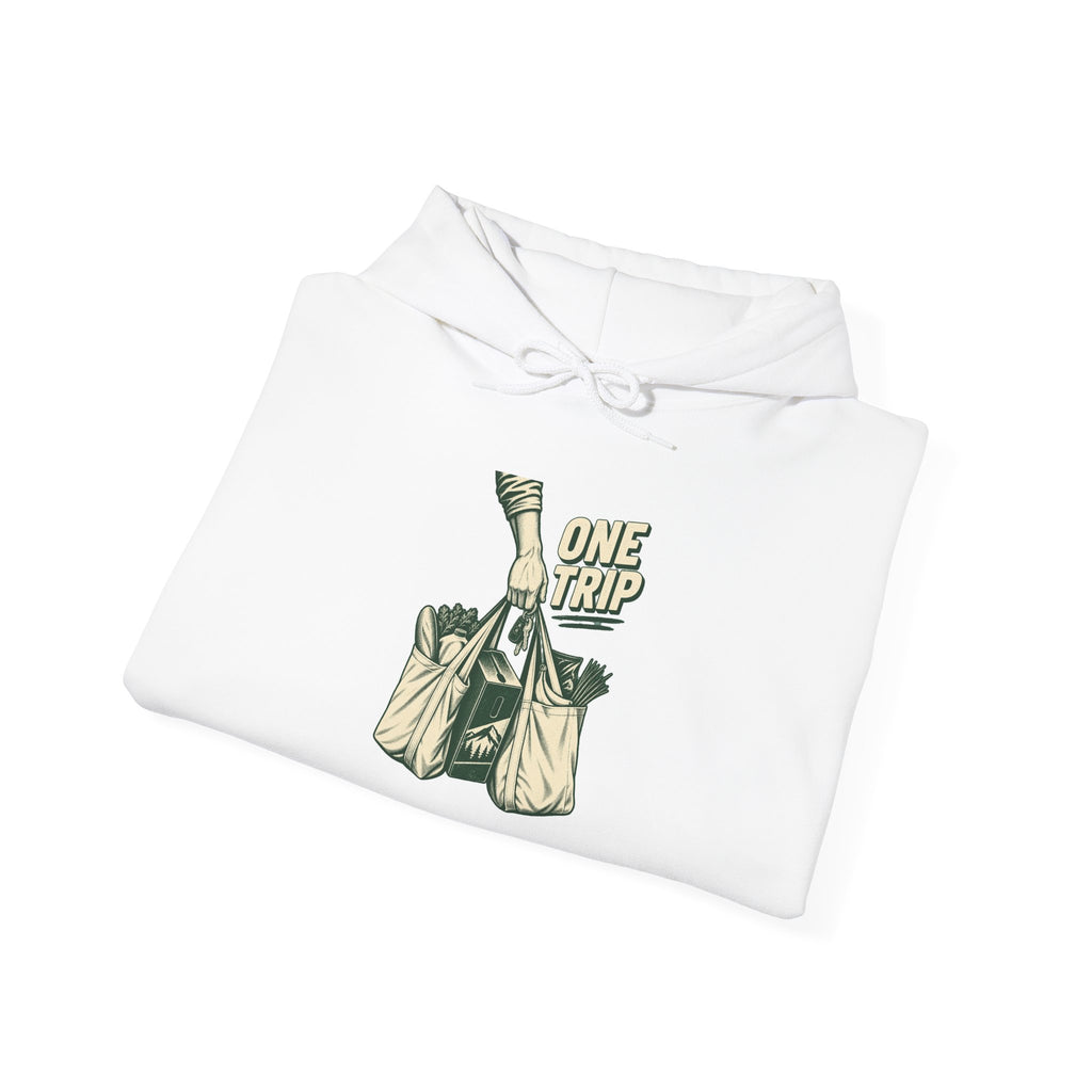 Trip Grocery Tote Hoodie - Vintage Market Bag Graphic Sweatshirt