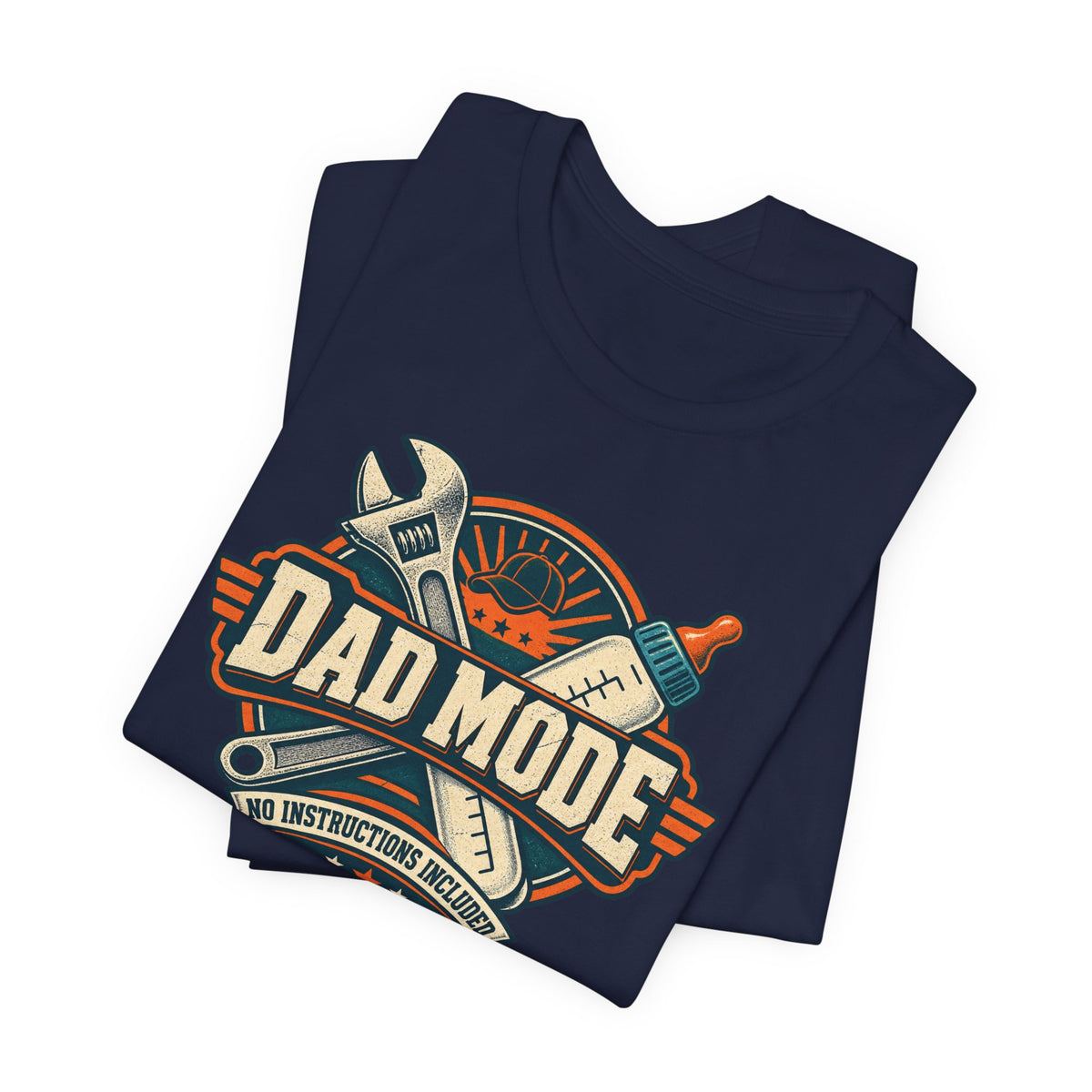 Dad Mode T‑Shirt – Vintage Tool & Bottle Graphic Father’s Day Tee