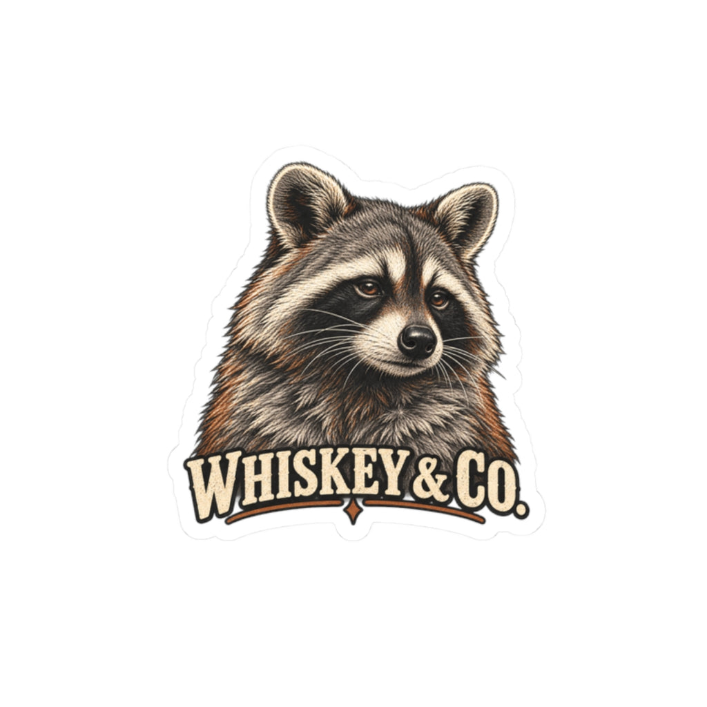 Whiskey & Co. Raccoon Sticker - Whiskey