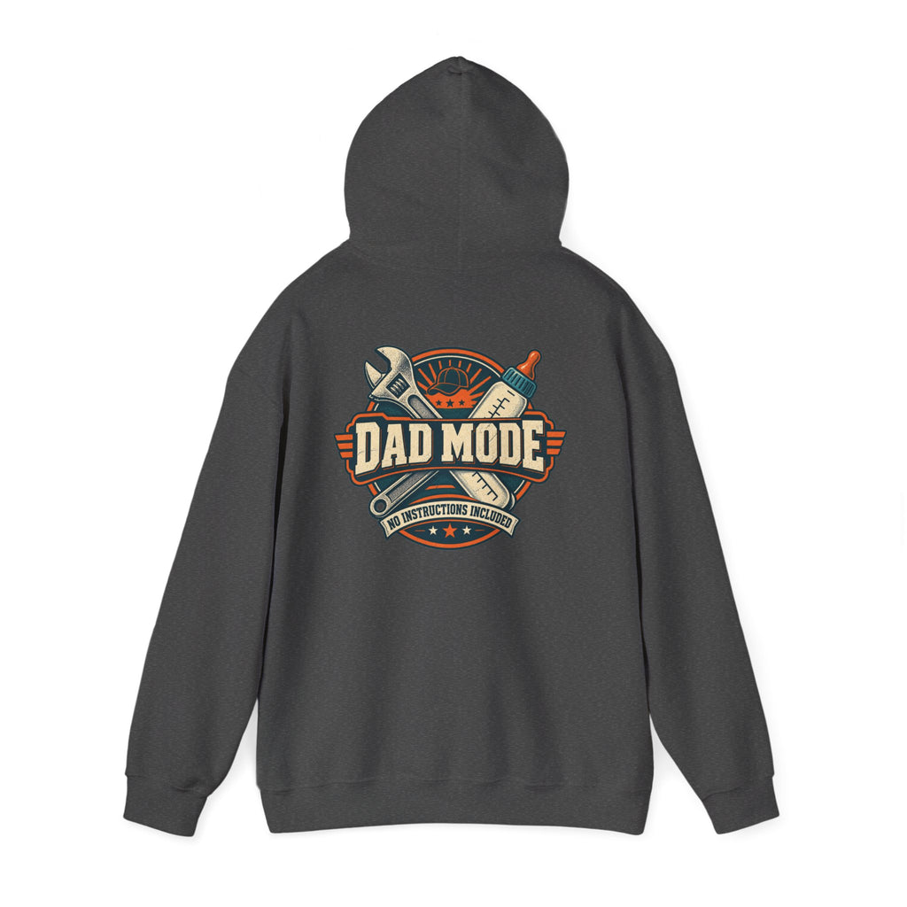Dad Mode Hoodie — New Dad / Fatherhood Gift Pullover (Baby Bottle & Wrench Graphic)