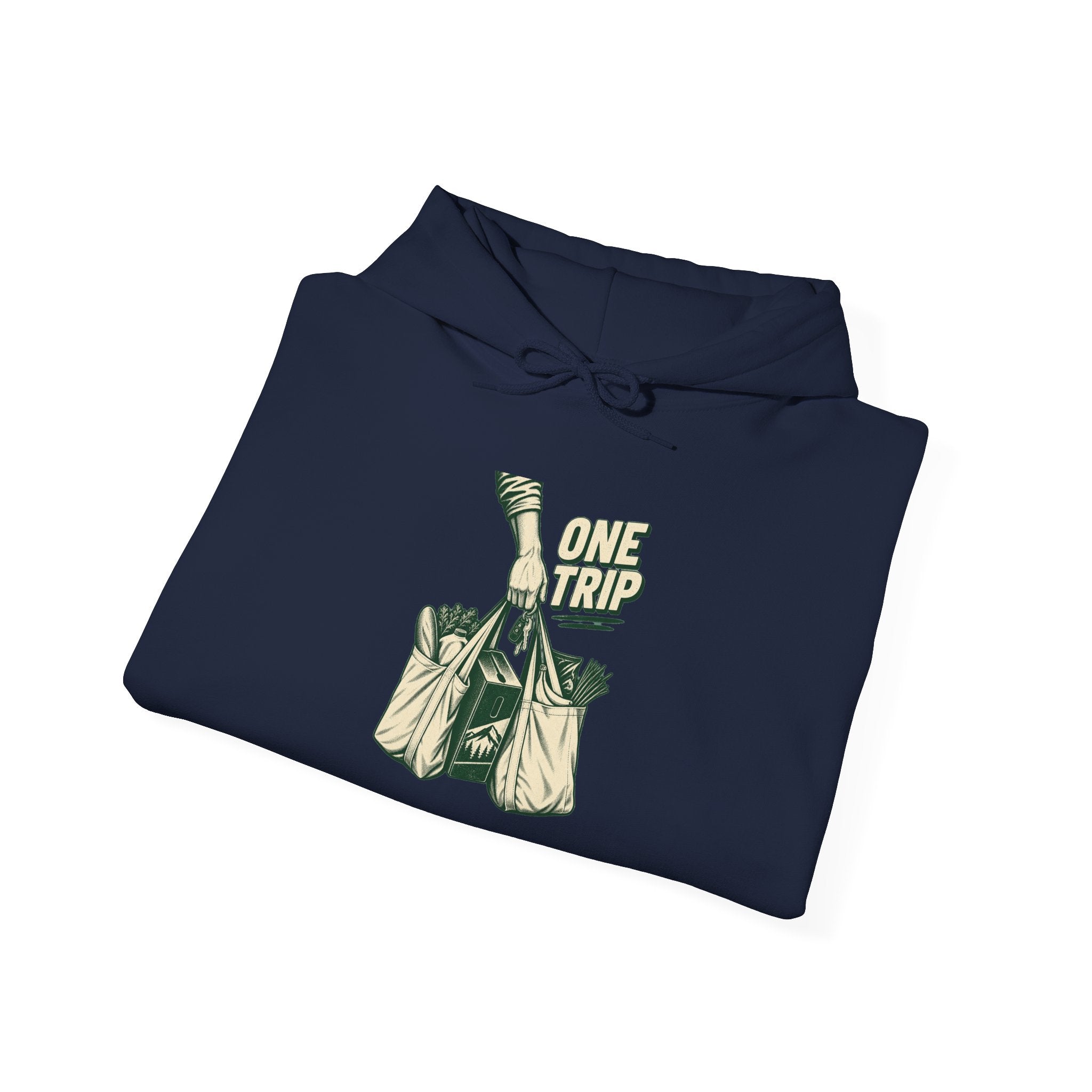 Trip Grocery Tote Hoodie - Vintage Market Bag Graphic Sweatshirt