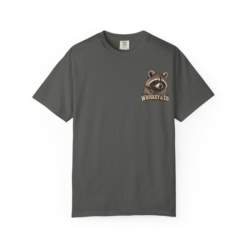 Raccoon Pool Party T-Shirt — Whiskey