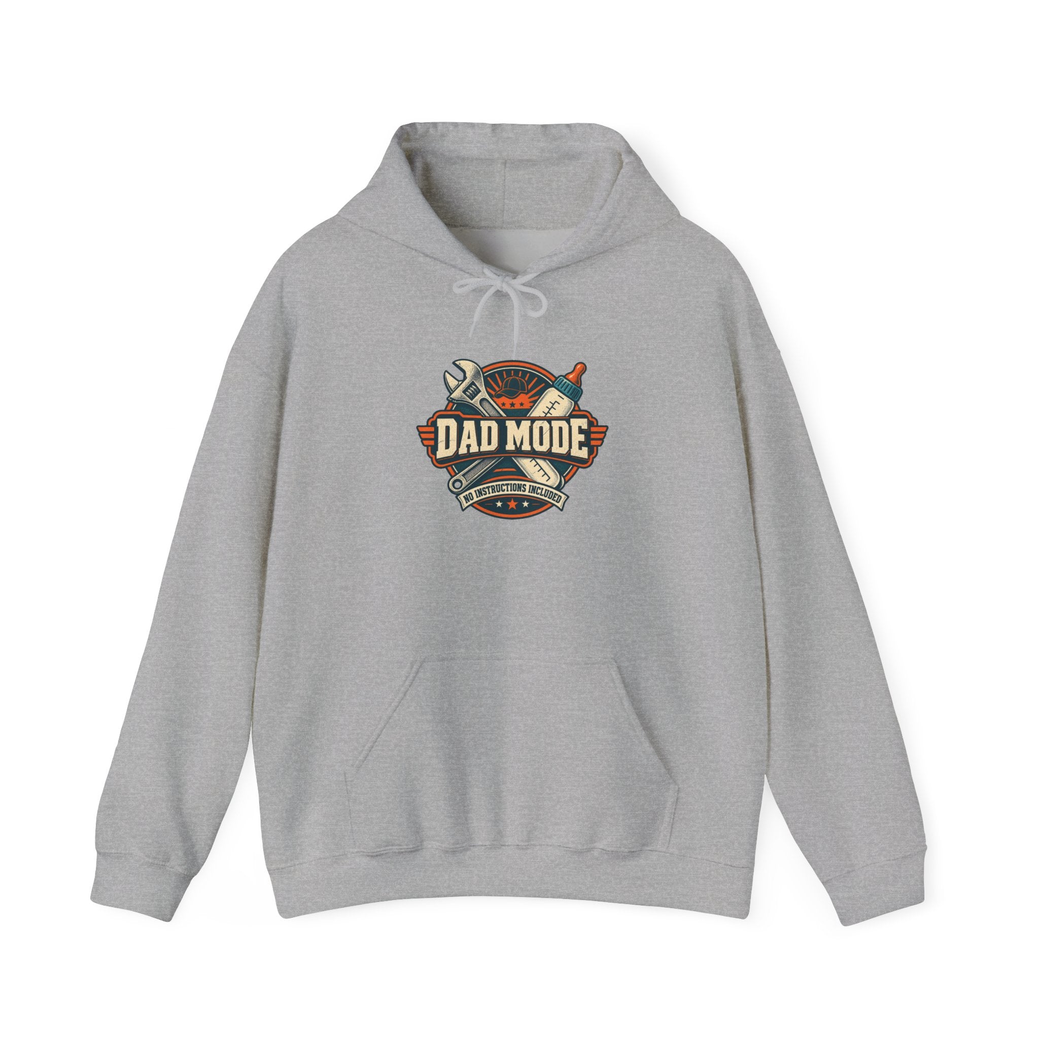 Dad Mode Hoodie — Retro Tool Emblem Fathers’ Day Sweatshirt