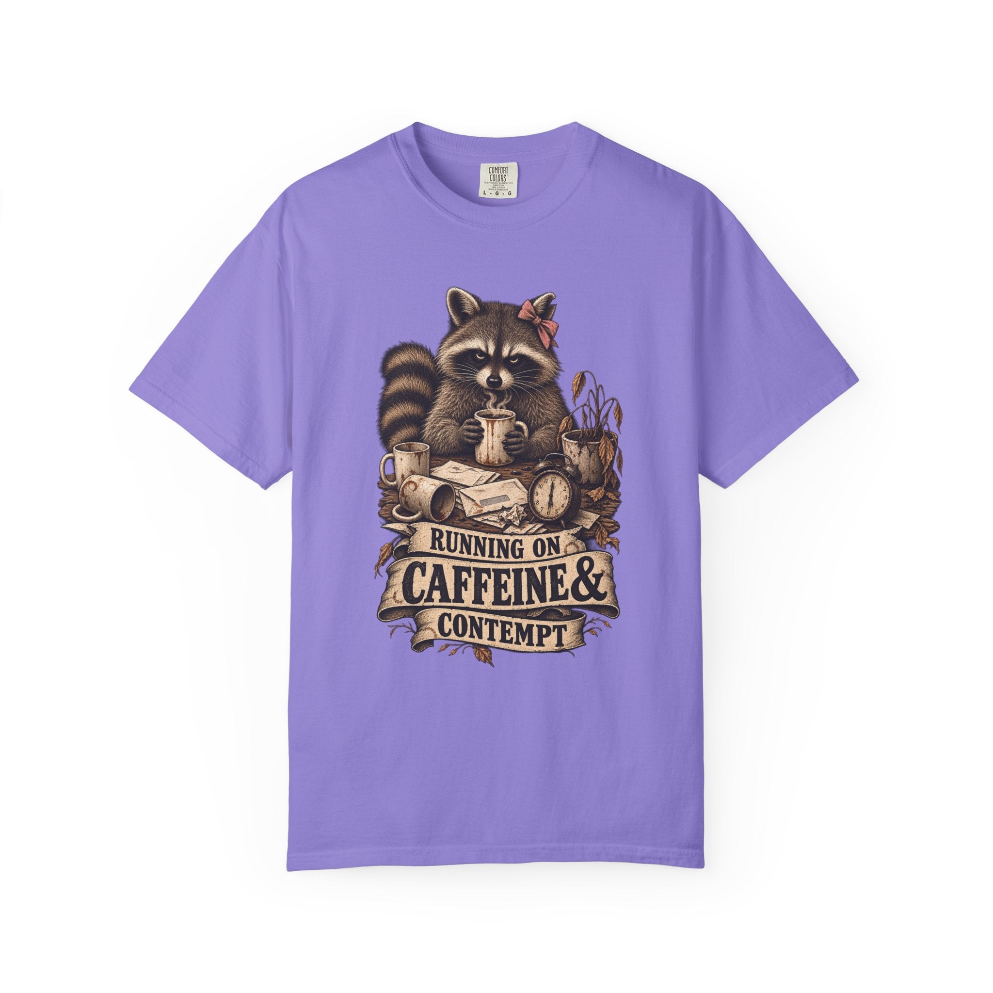 Running on Caffeine & Contempt Tee - Brandy