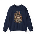 Crewneck Sweatshirt — 'Running on Caffeine & Contempt' Racoon Coffee Graphic
