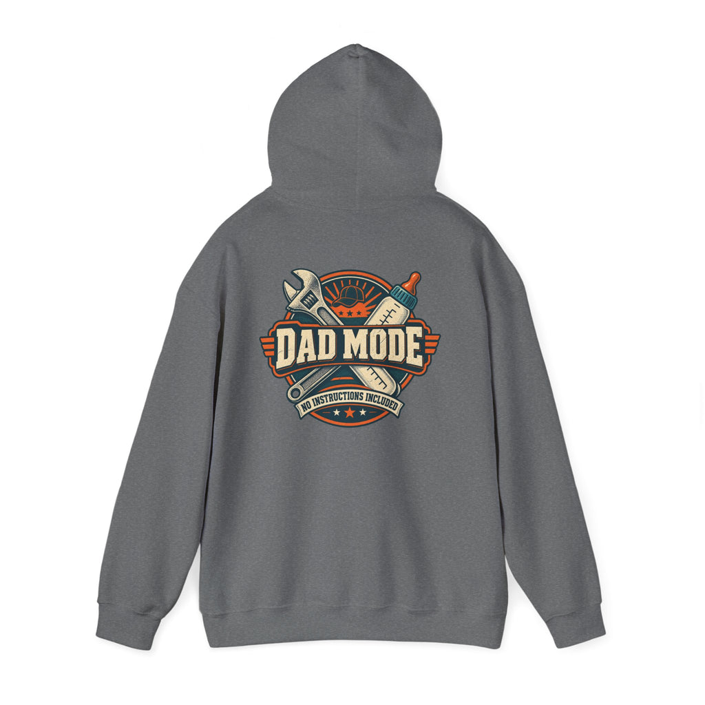 Dad Mode Hoodie — New Dad / Fatherhood Gift Pullover (Baby Bottle & Wrench Graphic)