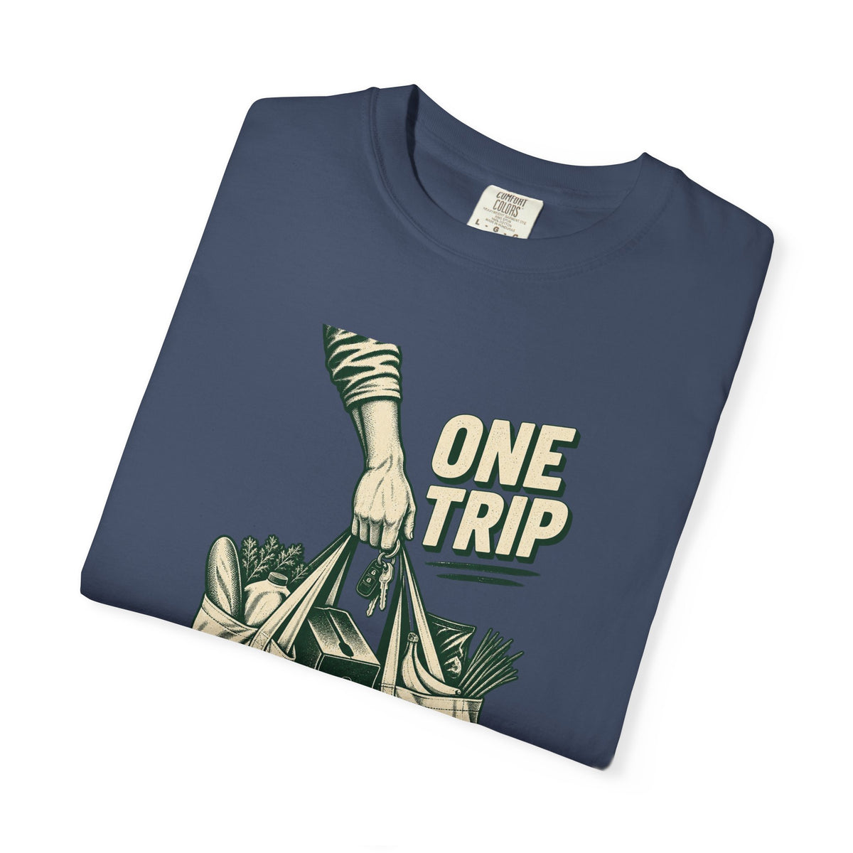 One Trip Grocery Tote T-Shirt — Vintage Shopper Graphic Tee