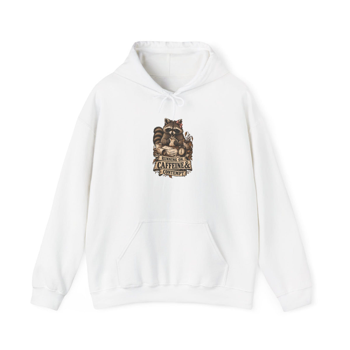 Caffeine Lovers Hoodie – "Running on Caffeine" Vintage Coffee Sweatshirt