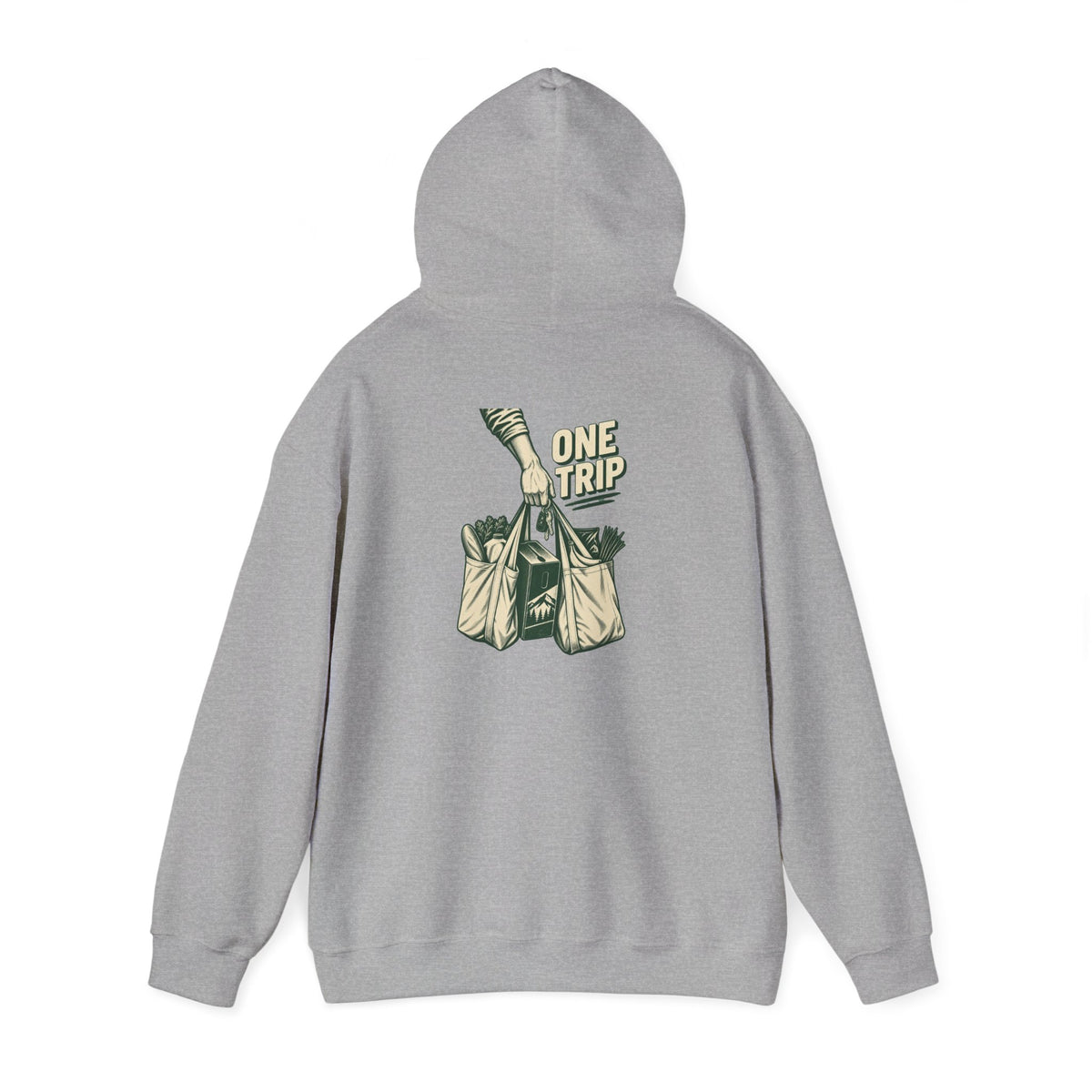 Trip Grocery Tote Hoodie - Vintage Market Bag Graphic Sweatshirt