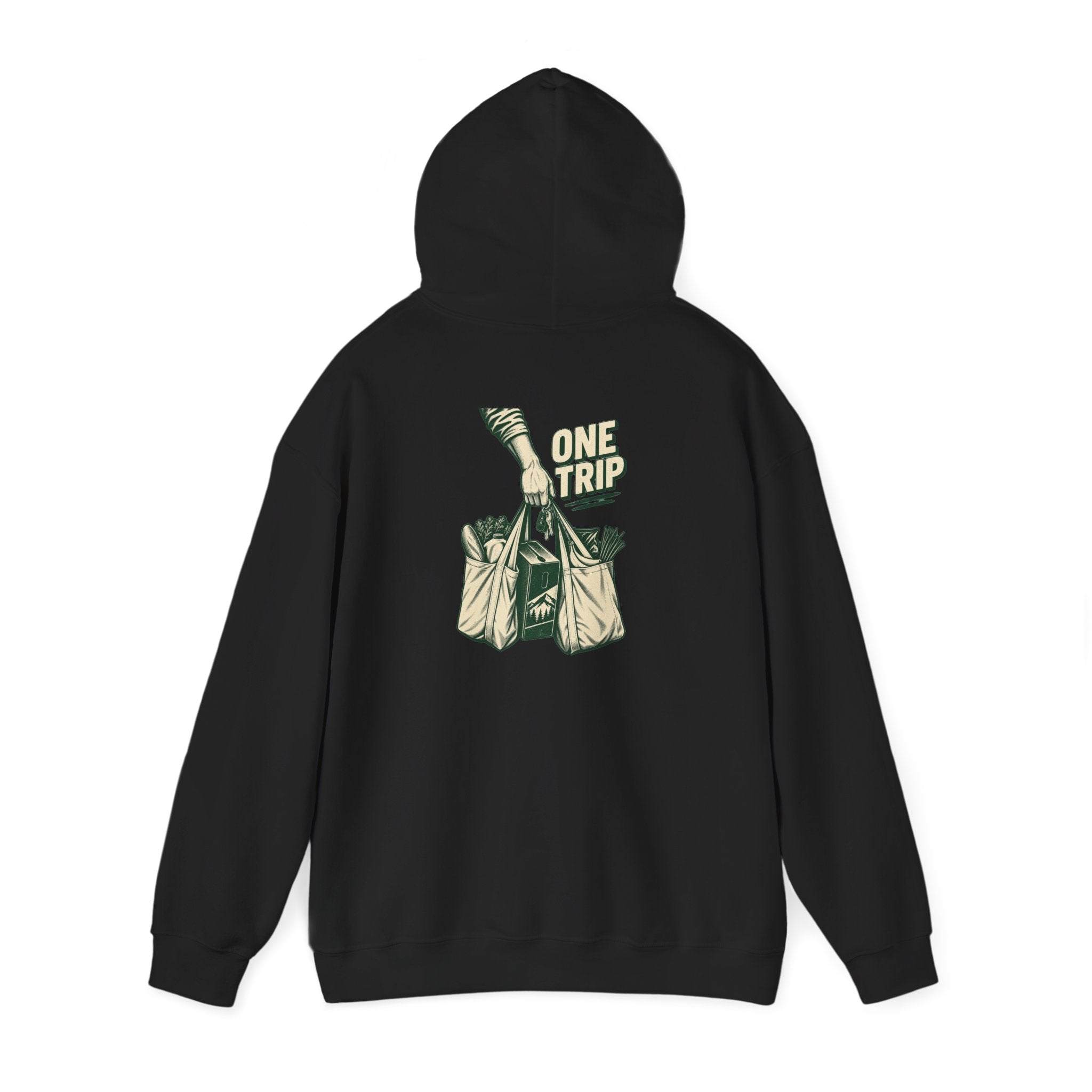 Trip Grocery Tote Hoodie - Vintage Market Bag Graphic Sweatshirt