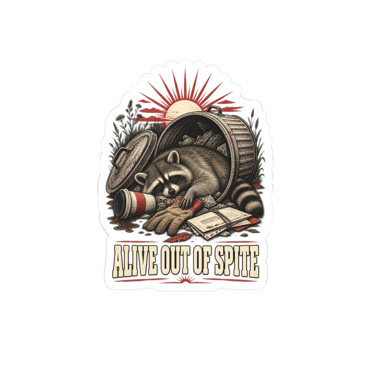 Alive Out of Spite Sticker - Whiskey