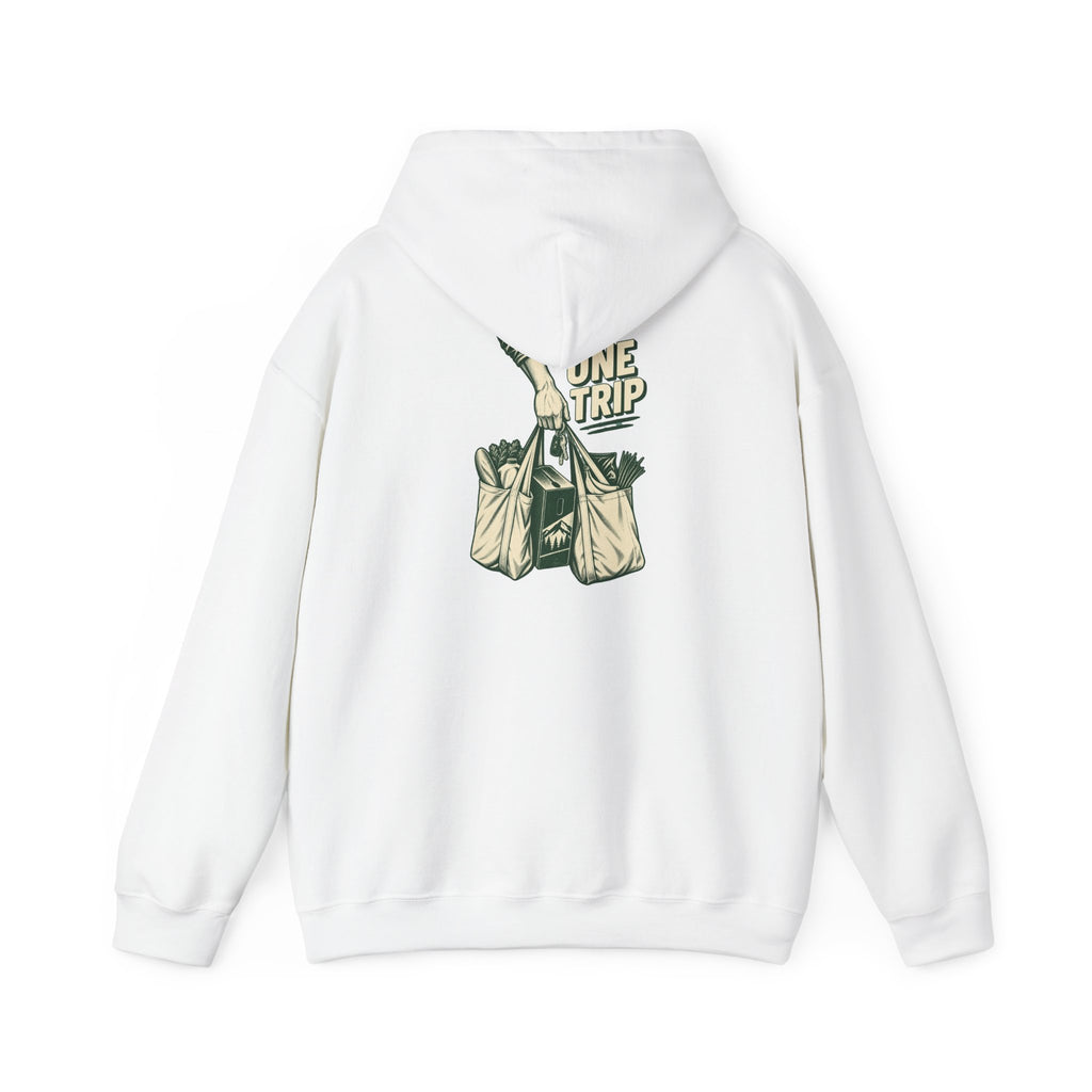 Trip Grocery Tote Hoodie - Vintage Market Bag Graphic Sweatshirt