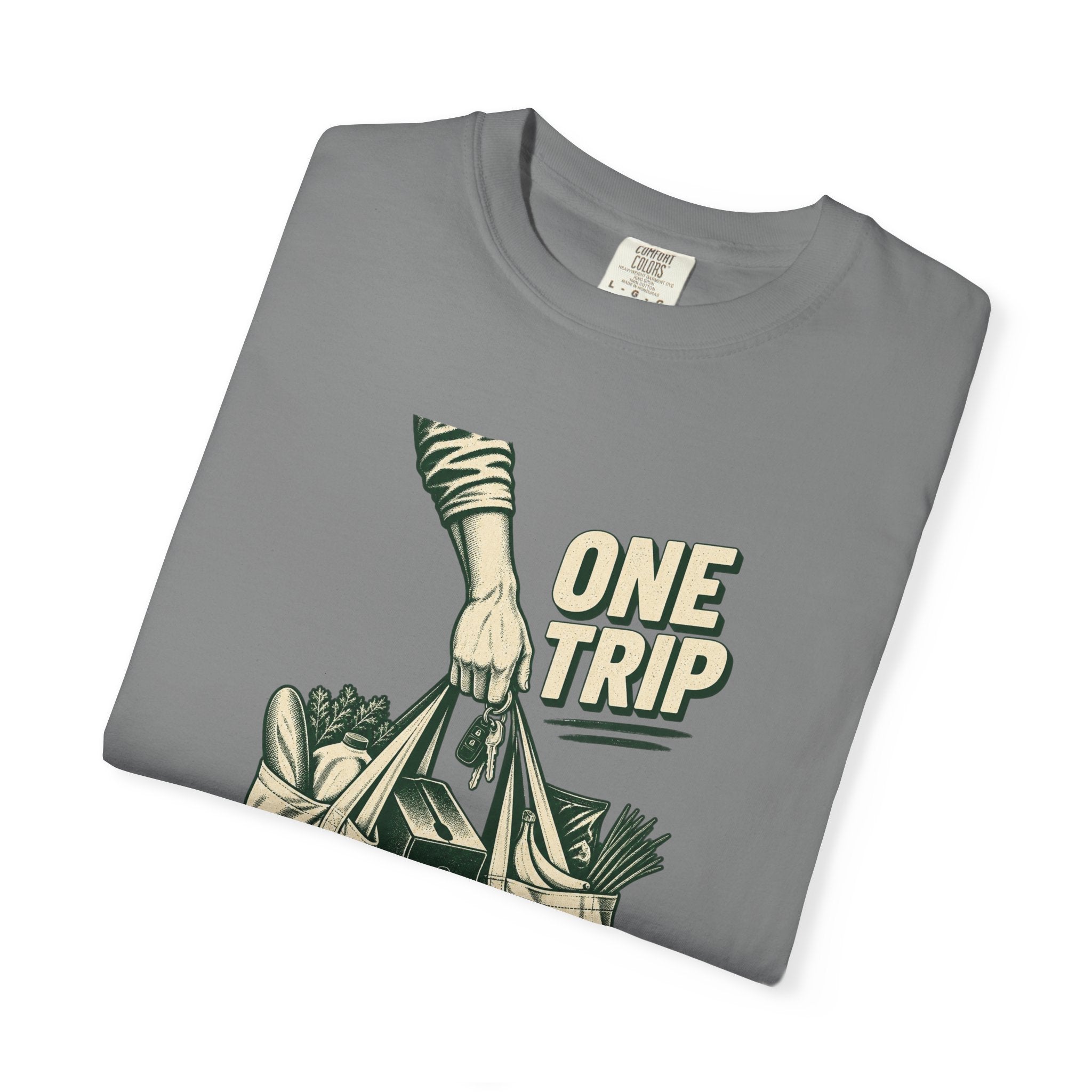 One Trip Grocery Tote T-Shirt — Vintage Shopper Graphic Tee