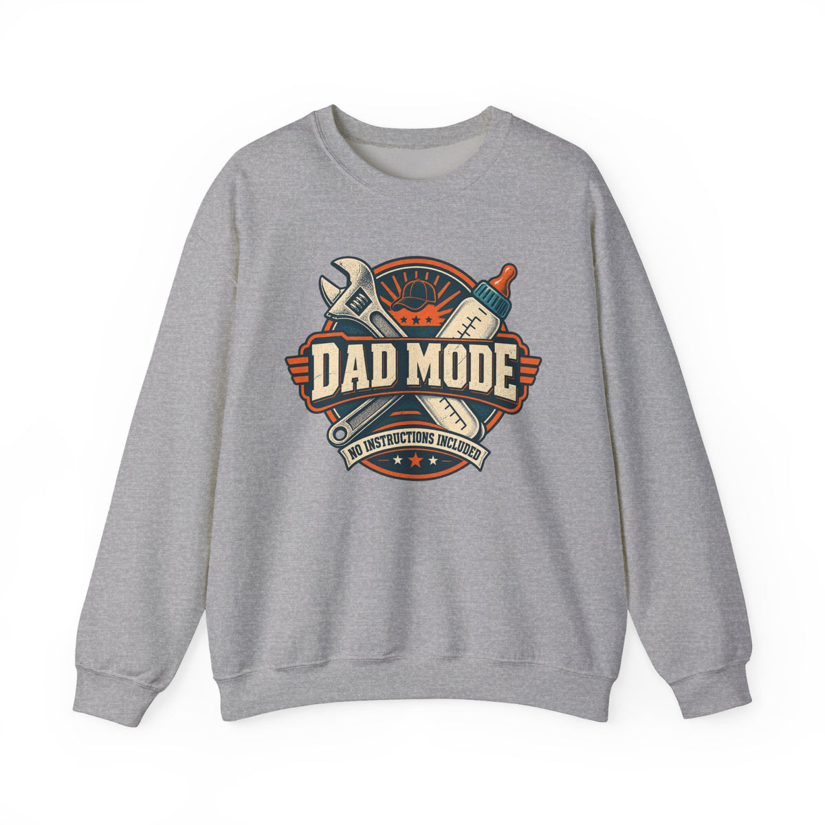 Dad Mode Crewneck Sweatshirt — Retro Tools Father’s Day Pullover