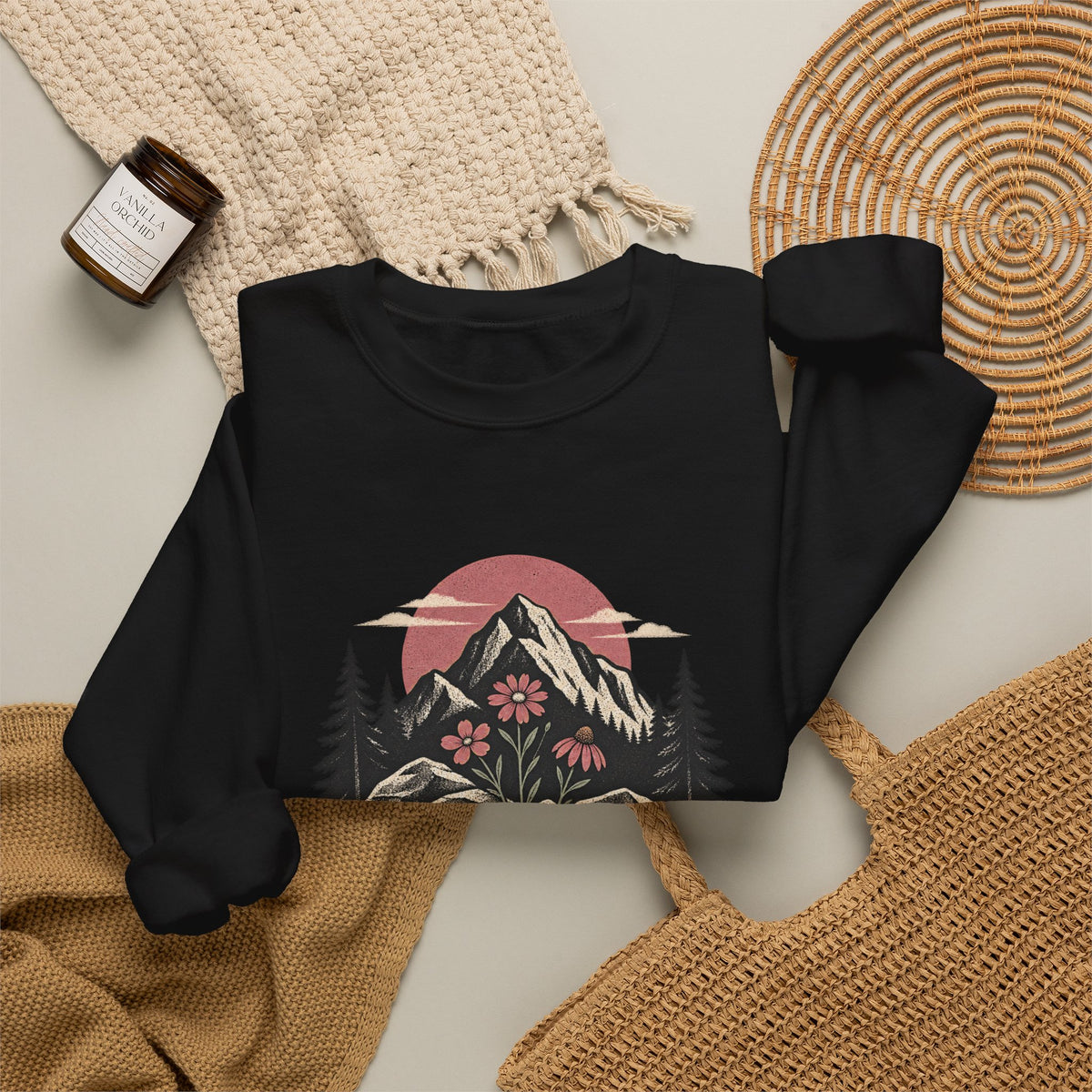 Girl Dad Sweatshirt – Mountain Adventure Graphic Crewneck