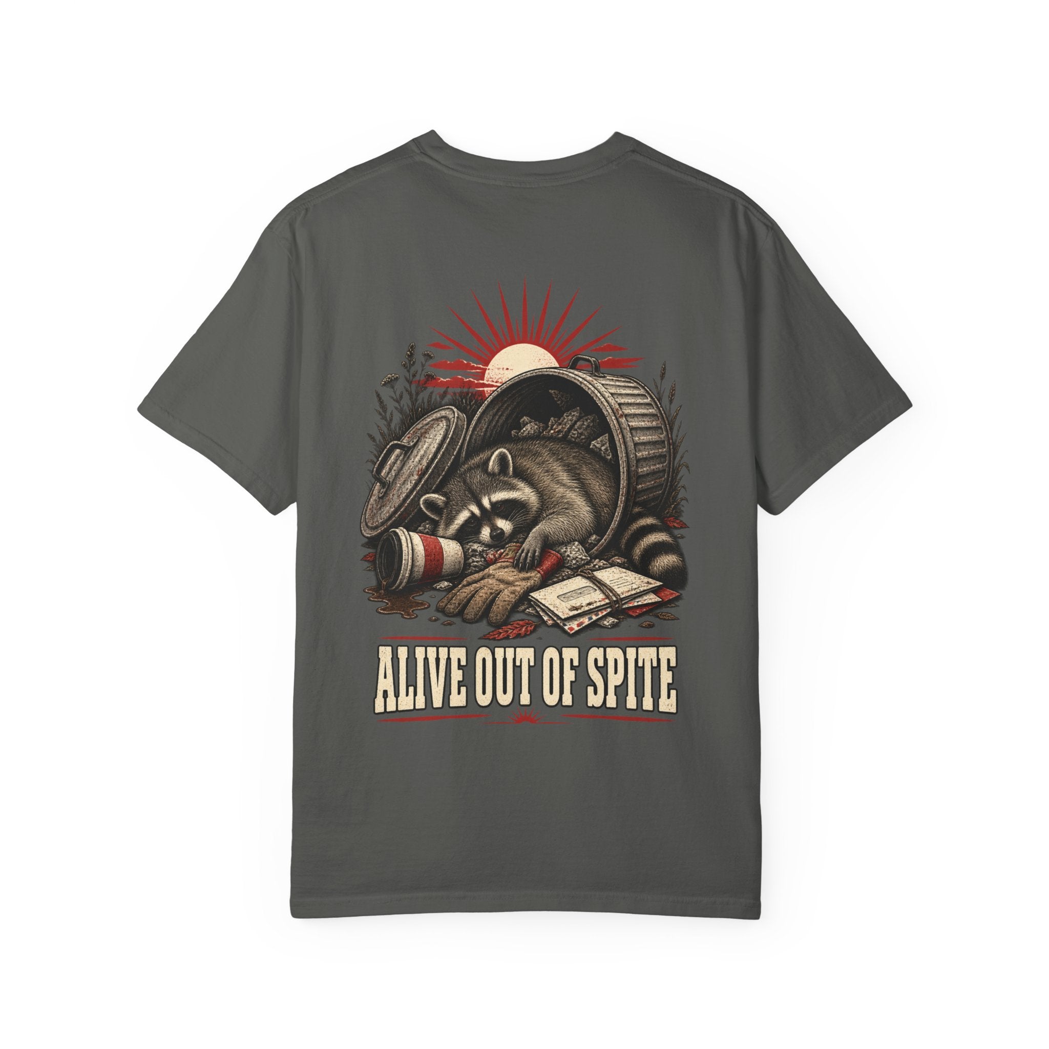 Alive Out of Spite Raccoon Graphic T-Shirt