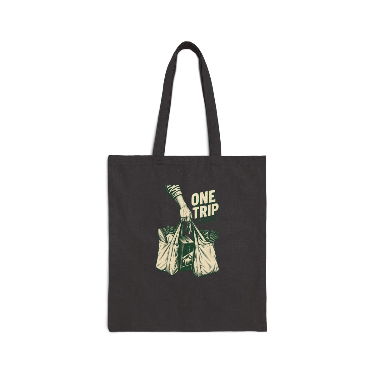 Tote Bag — "One Trip" Grocery Canvas Tote (Reusable Market Bag)