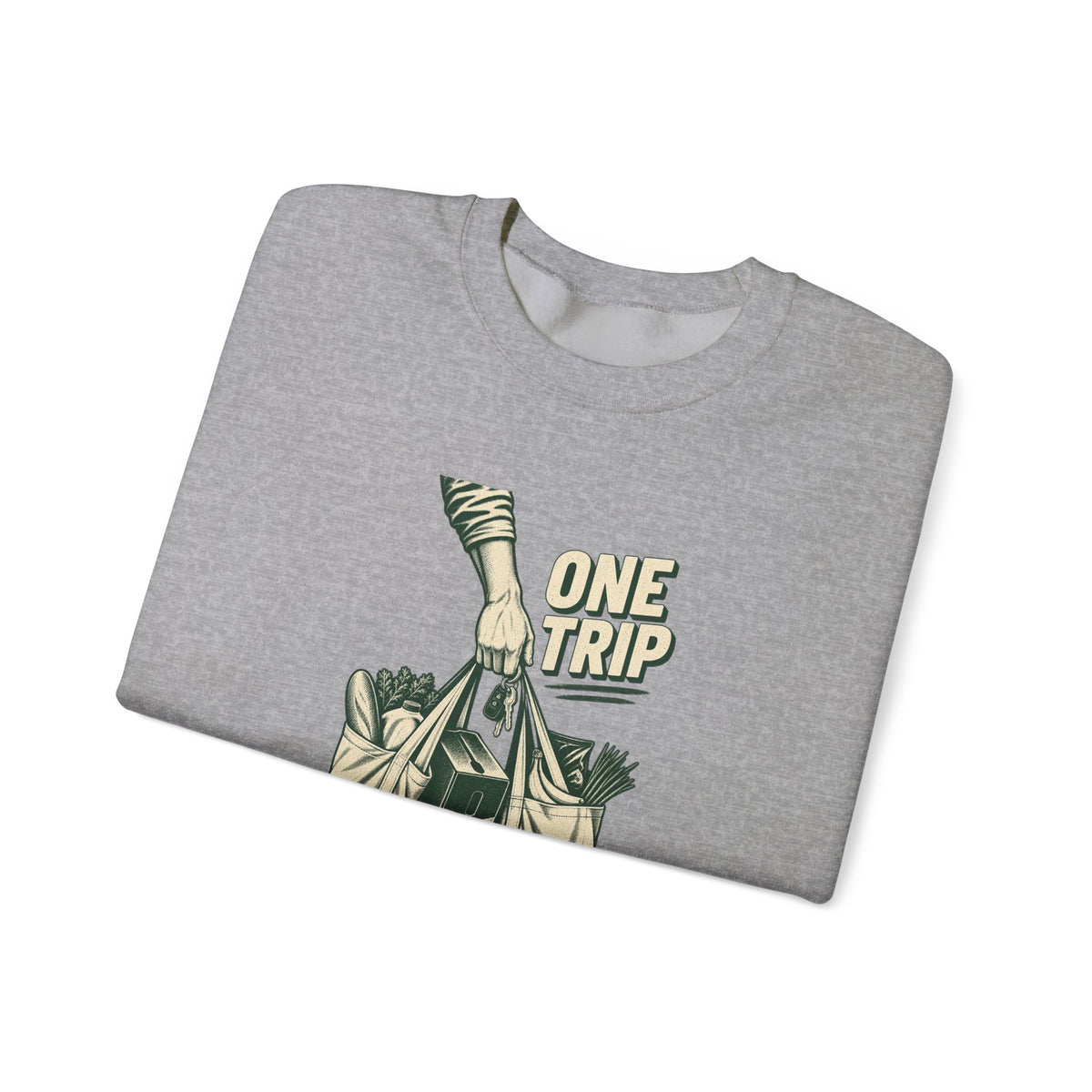 One Trip Grocery Tote Graphic Sweatshirt