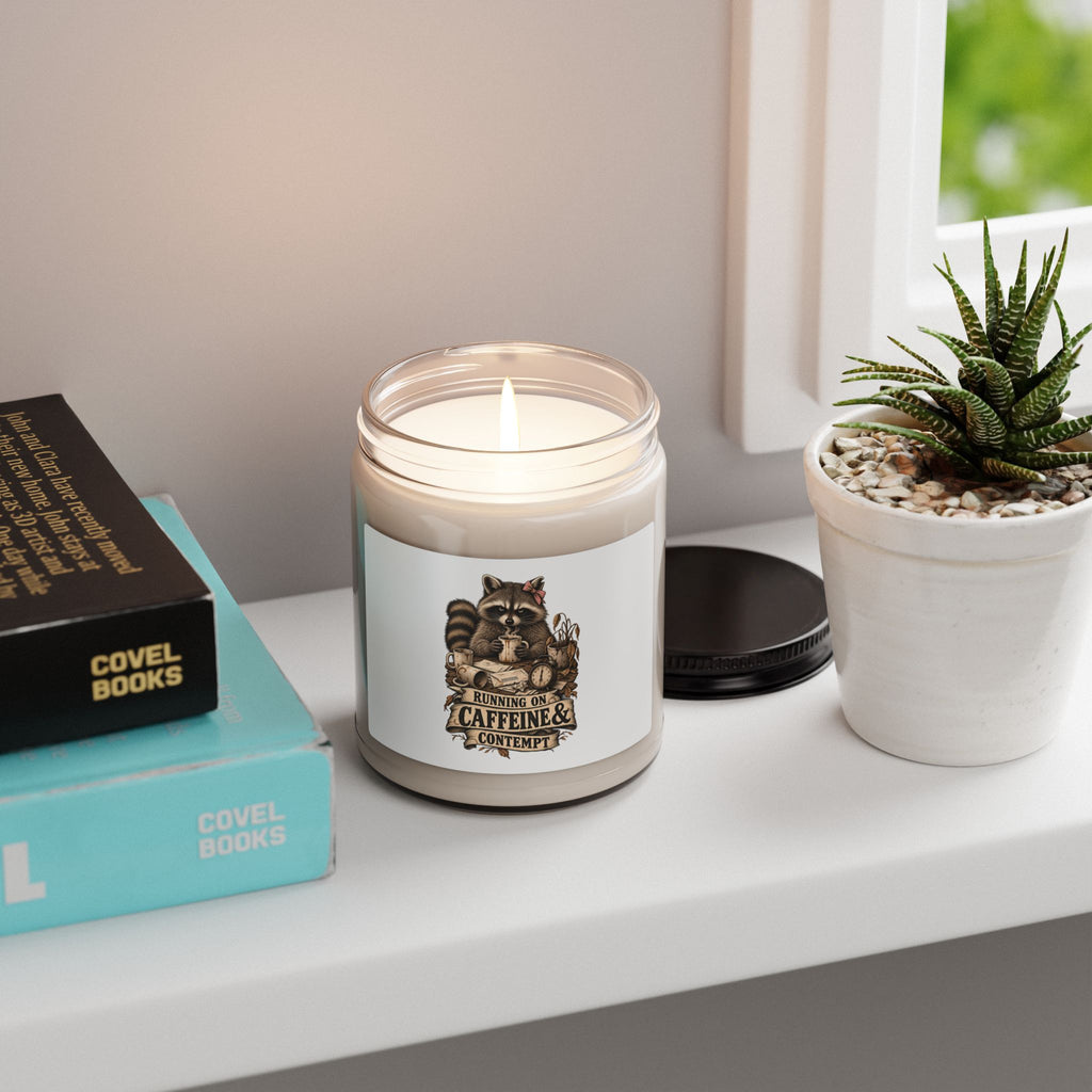 Soy Candle — "Running on Caffeine" Coffee Scented Candle (9oz)