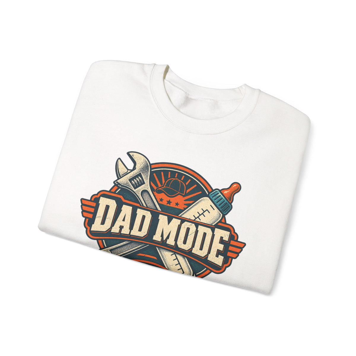 Dad Mode Crewneck Sweatshirt — Retro Tools Father’s Day Pullover