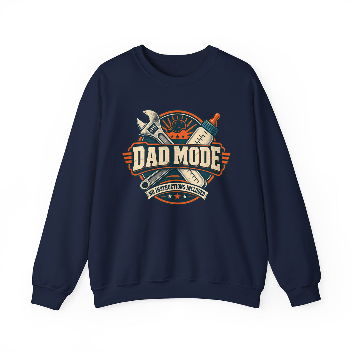 Dad Mode Crewneck Sweatshirt — Retro Tools Father’s Day Pullover