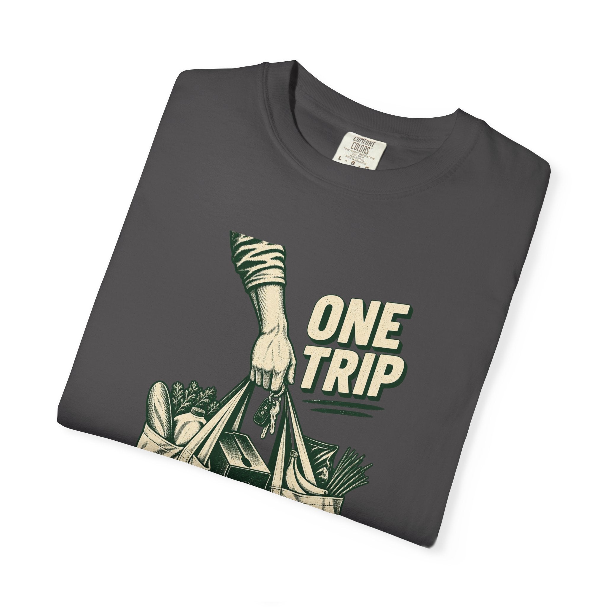 One Trip Grocery Tote T-Shirt — Vintage Shopper Graphic Tee